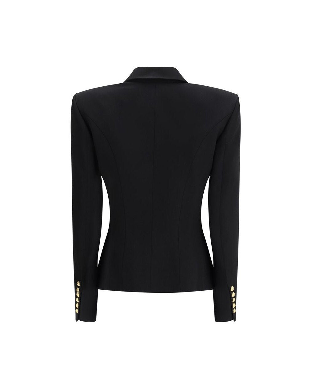 Balmain Black Wool Coat Glam Steals