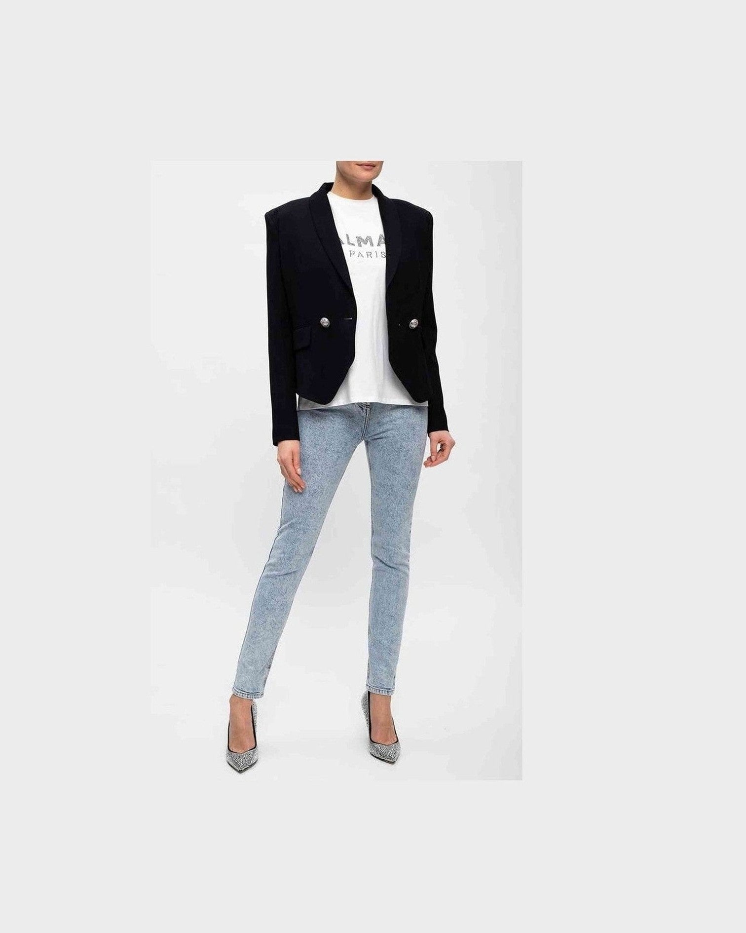 Balmain Blue Cotton Jeans & Pant Glam Steals