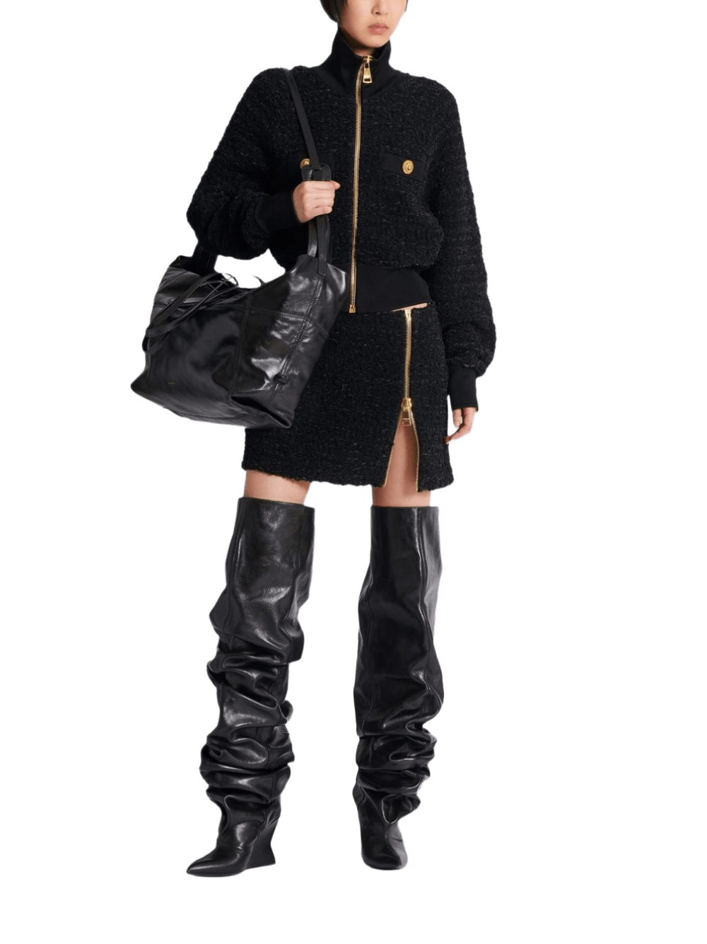 Balmain Coats Black Glam Steals