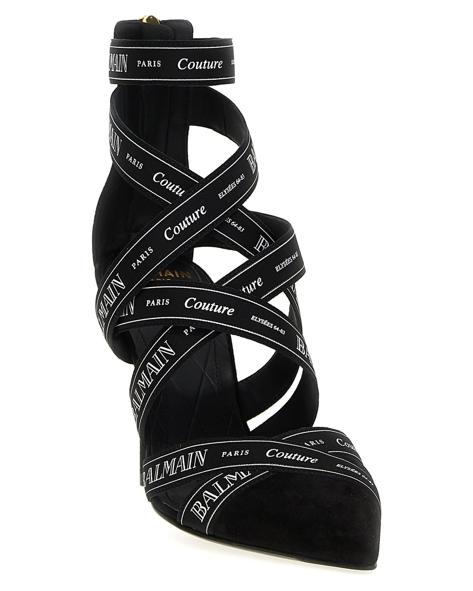 Balmain Couture Ribbon Print Pumps Glam Steals