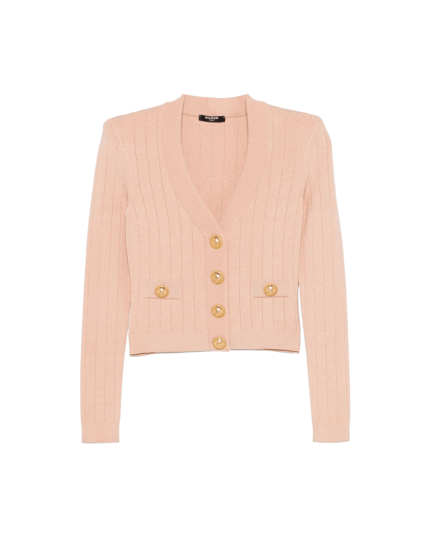 Balmain Cropped Knit Cardigan