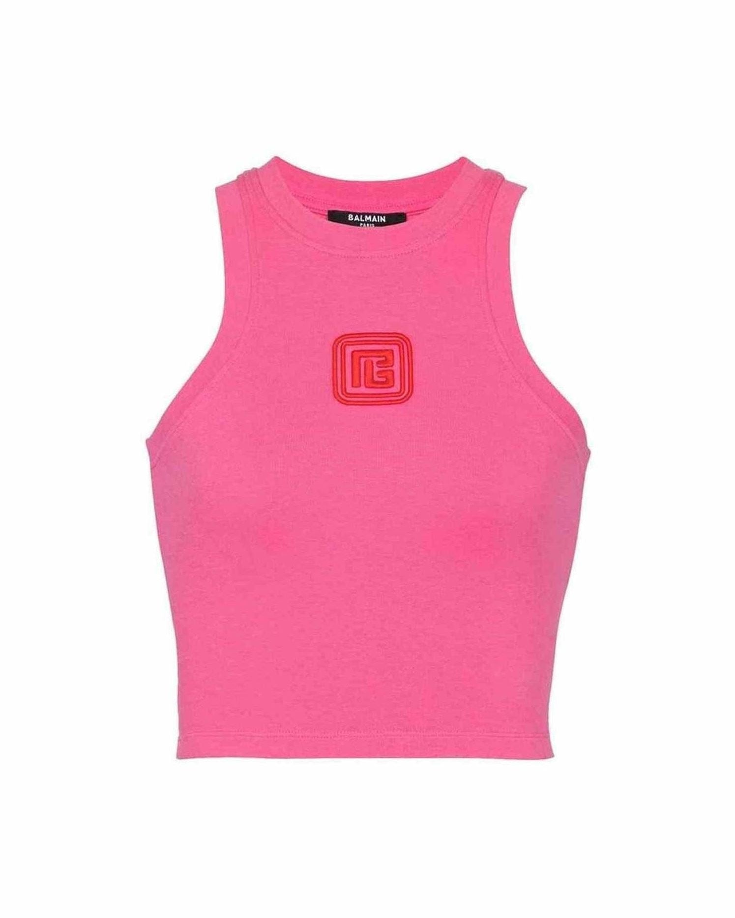 Balmain Cropped Tank Top Glam Steals