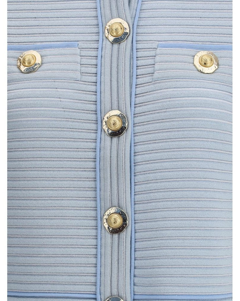 Balmain Embossed Knit Cardigan Glam Steals