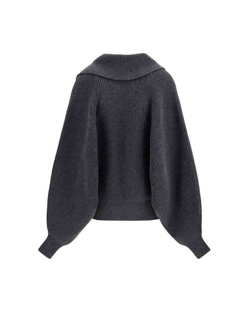 Balmain Gray Wool Sweatshirt Glam Steals