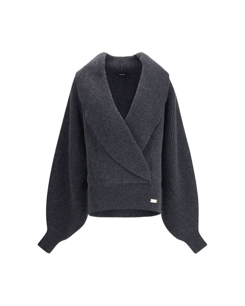 Balmain Gray Wool Sweatshirt Glam Steals
