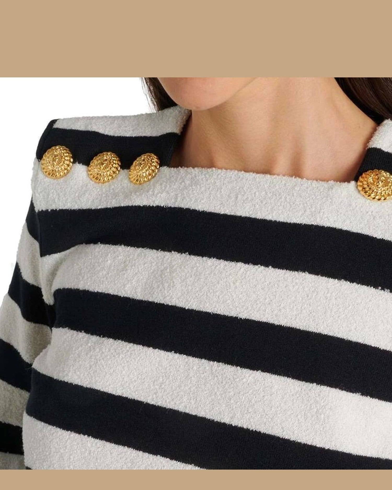Balmain Jersey Striped Top Glam Steals