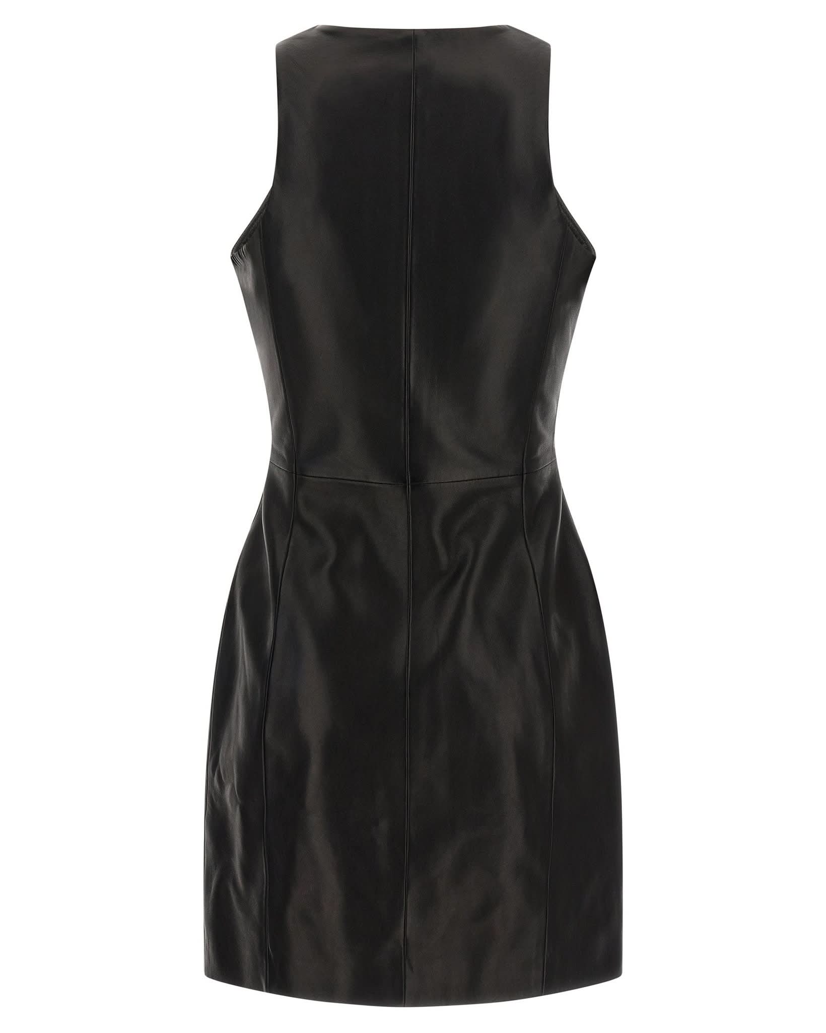 Balmain Leather Maxi Zip Dress Glam Steals