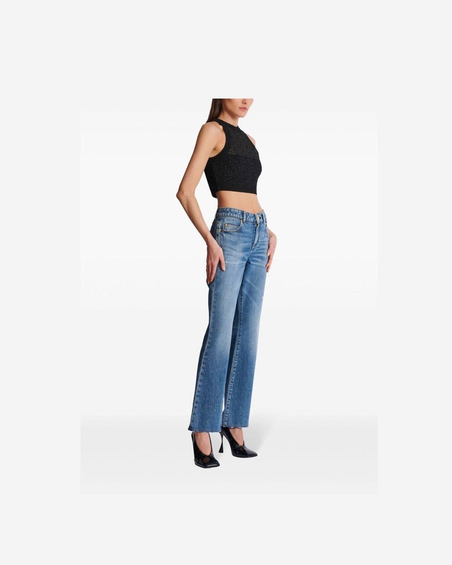 Balmain Pb Labyrinth Knit Top Glam Steals