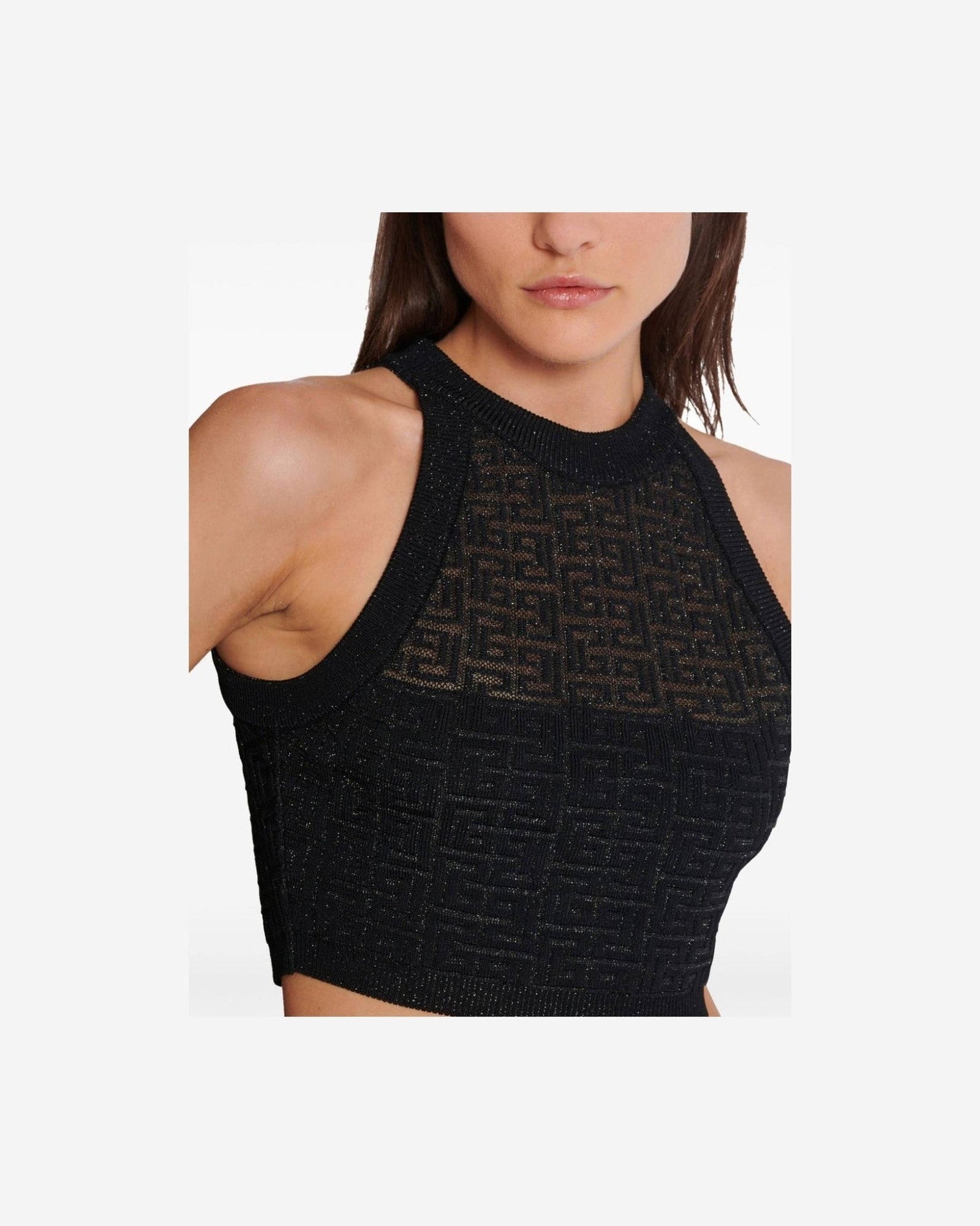 Balmain Pb Labyrinth Knit Top Glam Steals