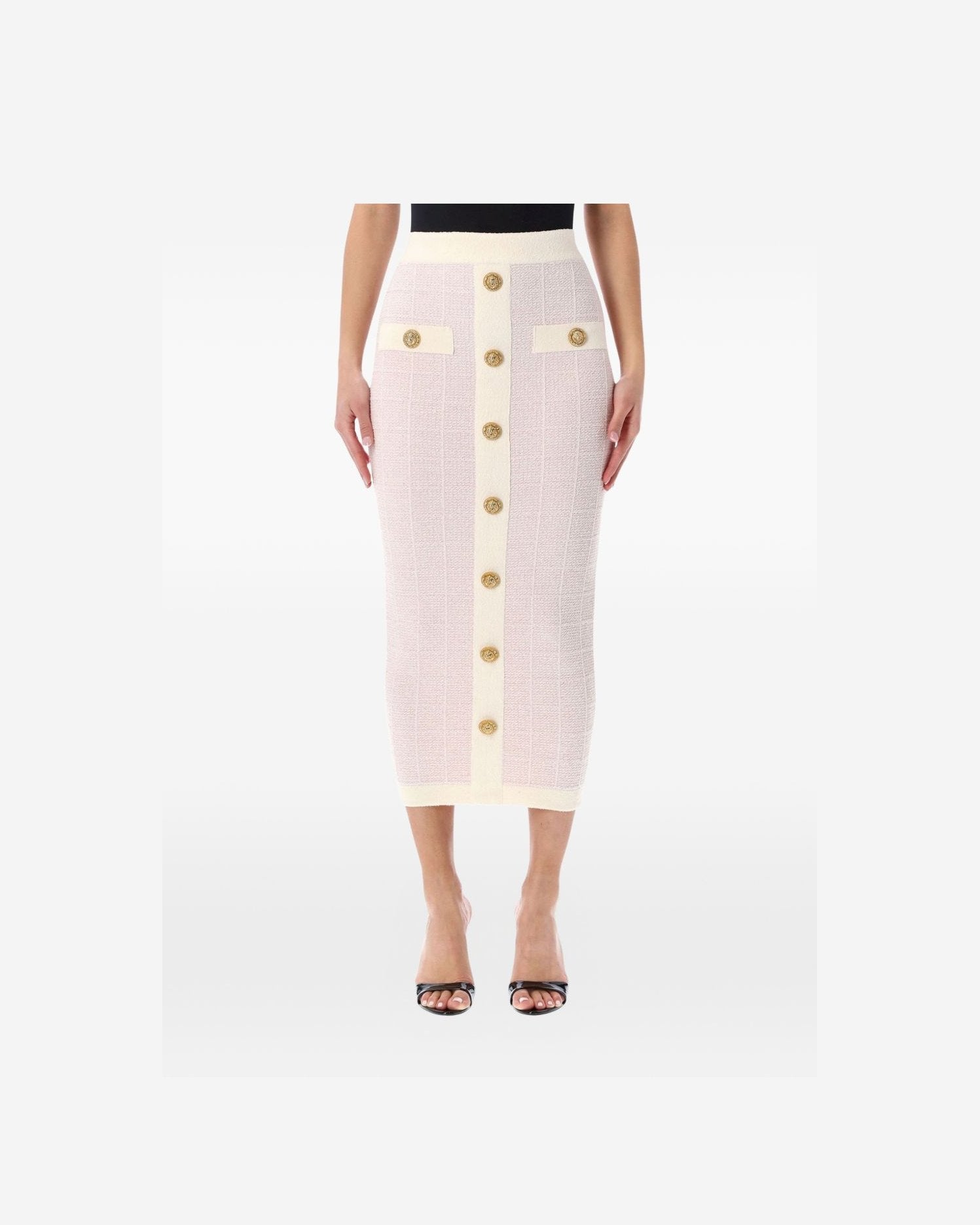 Balmain Pink Skirt Glam Steals