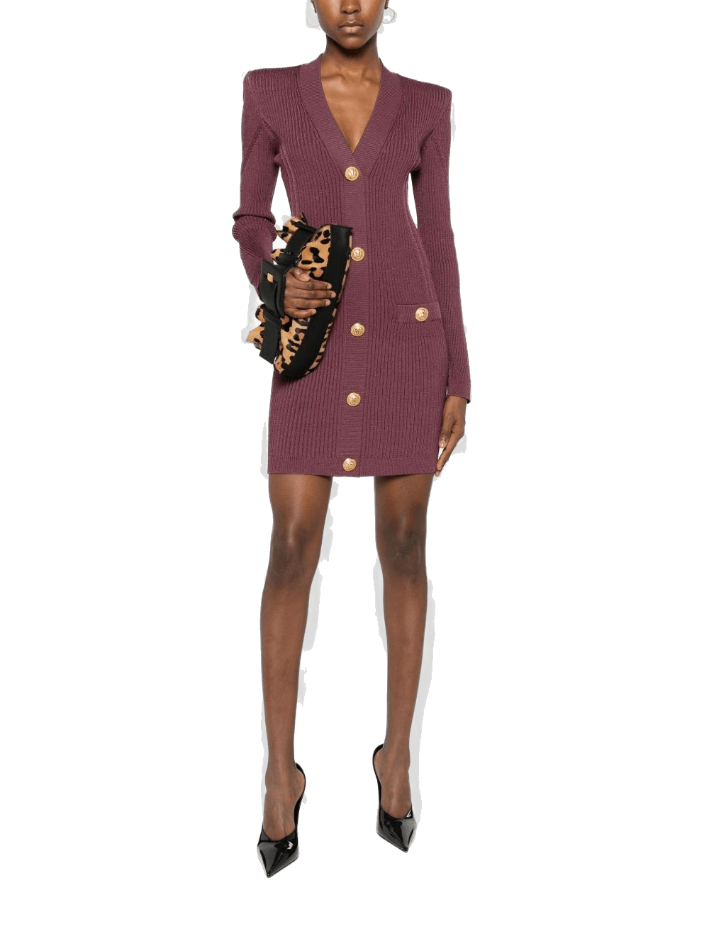 Balmain Dress Purple Glam Steals