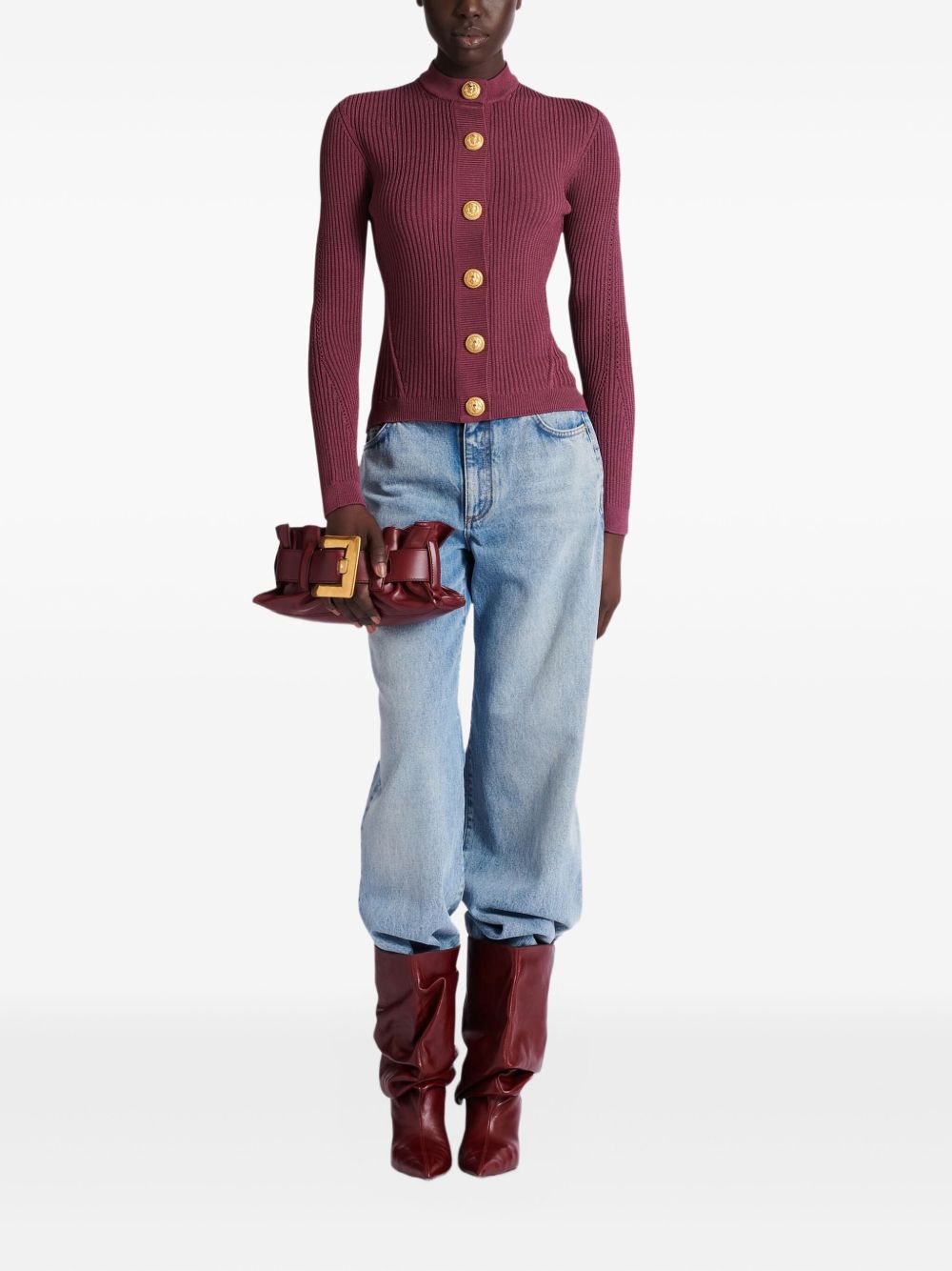 Balmain Purple Sweater Glam Steals