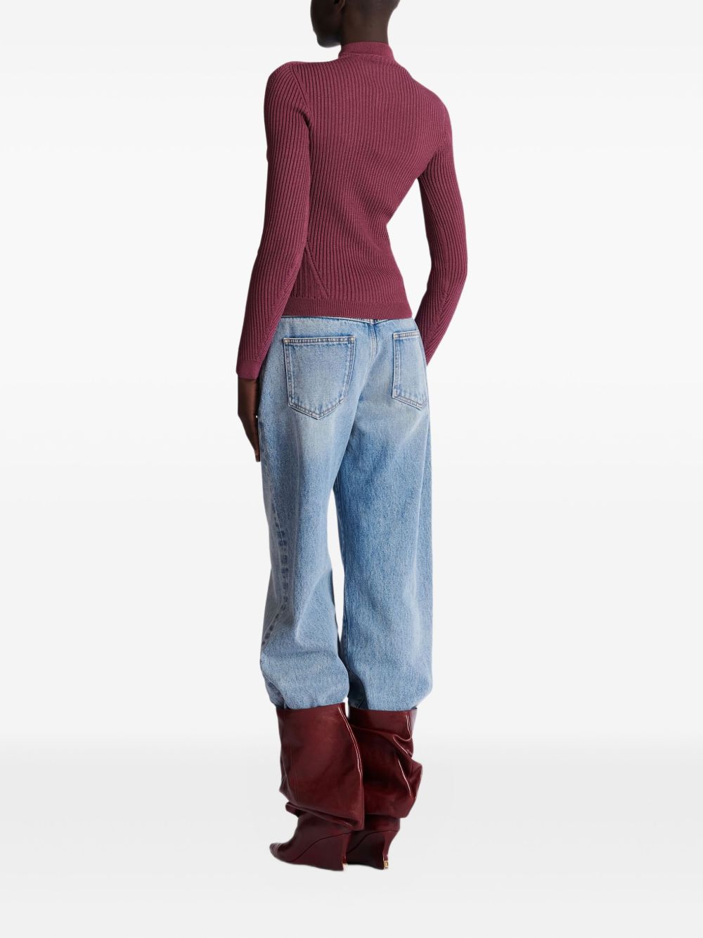 Balmain Purple Sweater Glam Steals