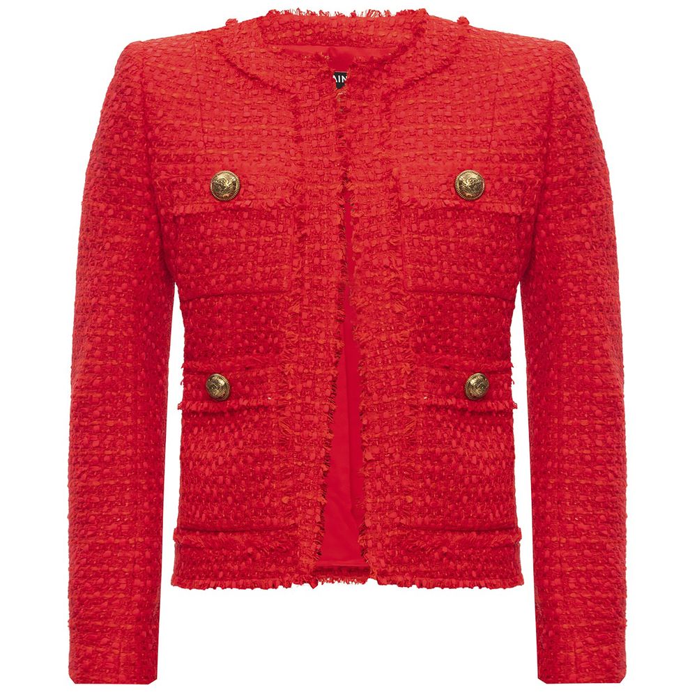 Balmain Red Nylon Suits & Blazer Glam Steals