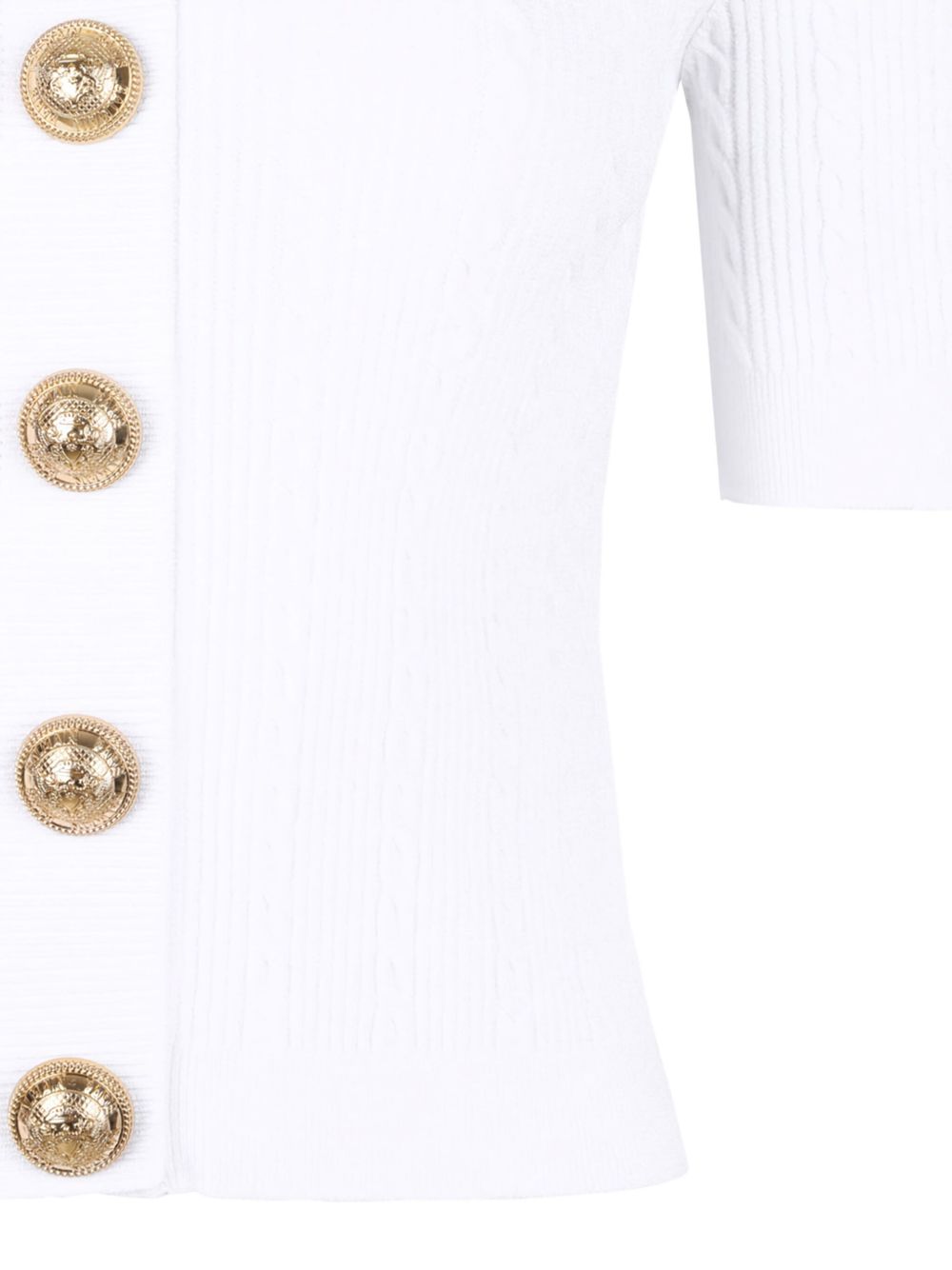 Balmain Ribbed Buttoned Top Glam Steals