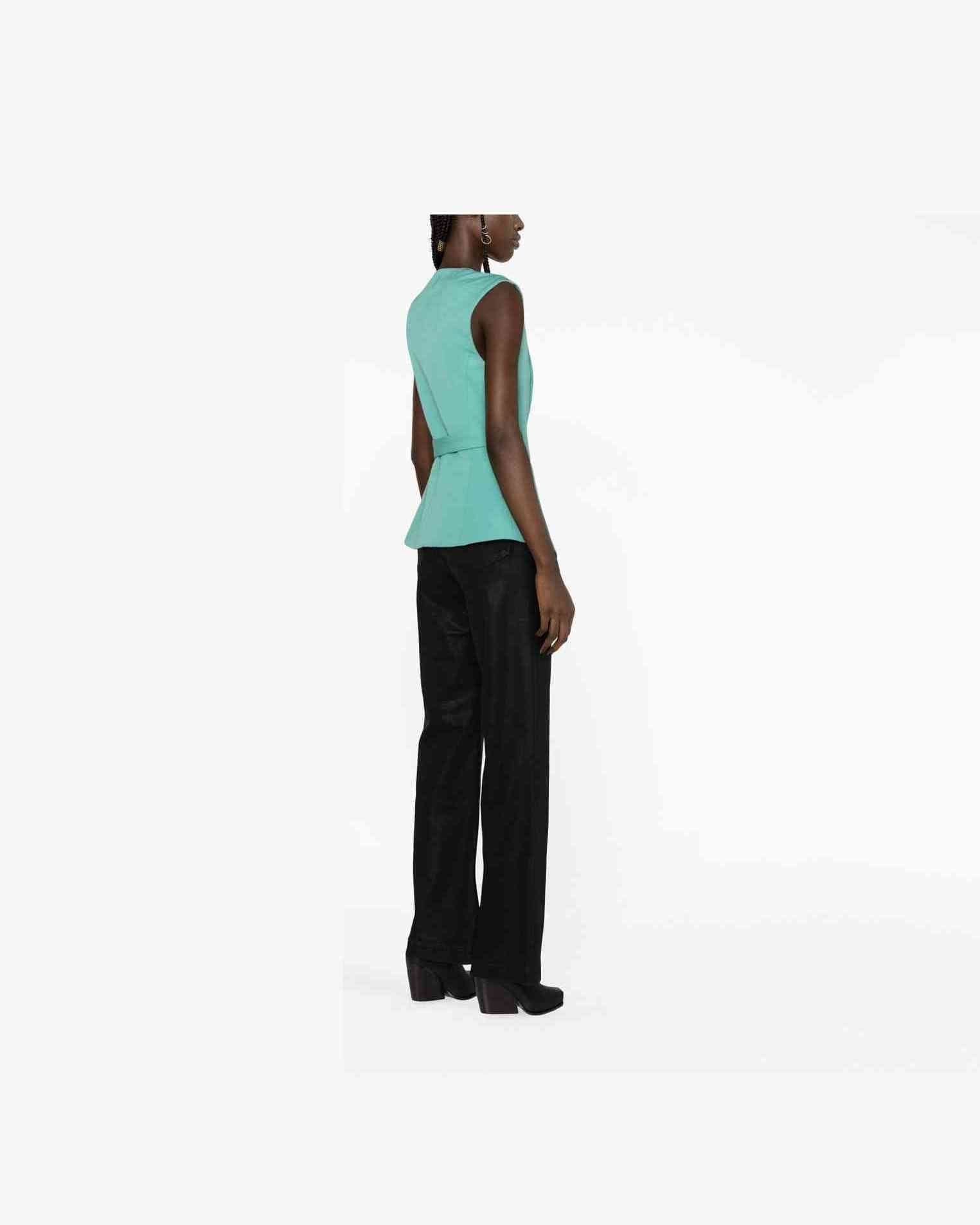 Balmain Sleeveless Belted Jacket Glam Steals