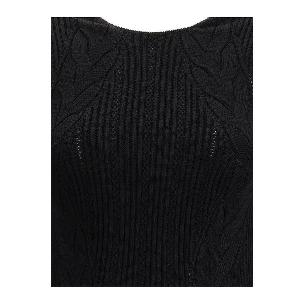 Balmain Sleeveless Torsade Knit Long Dress Glam Steals