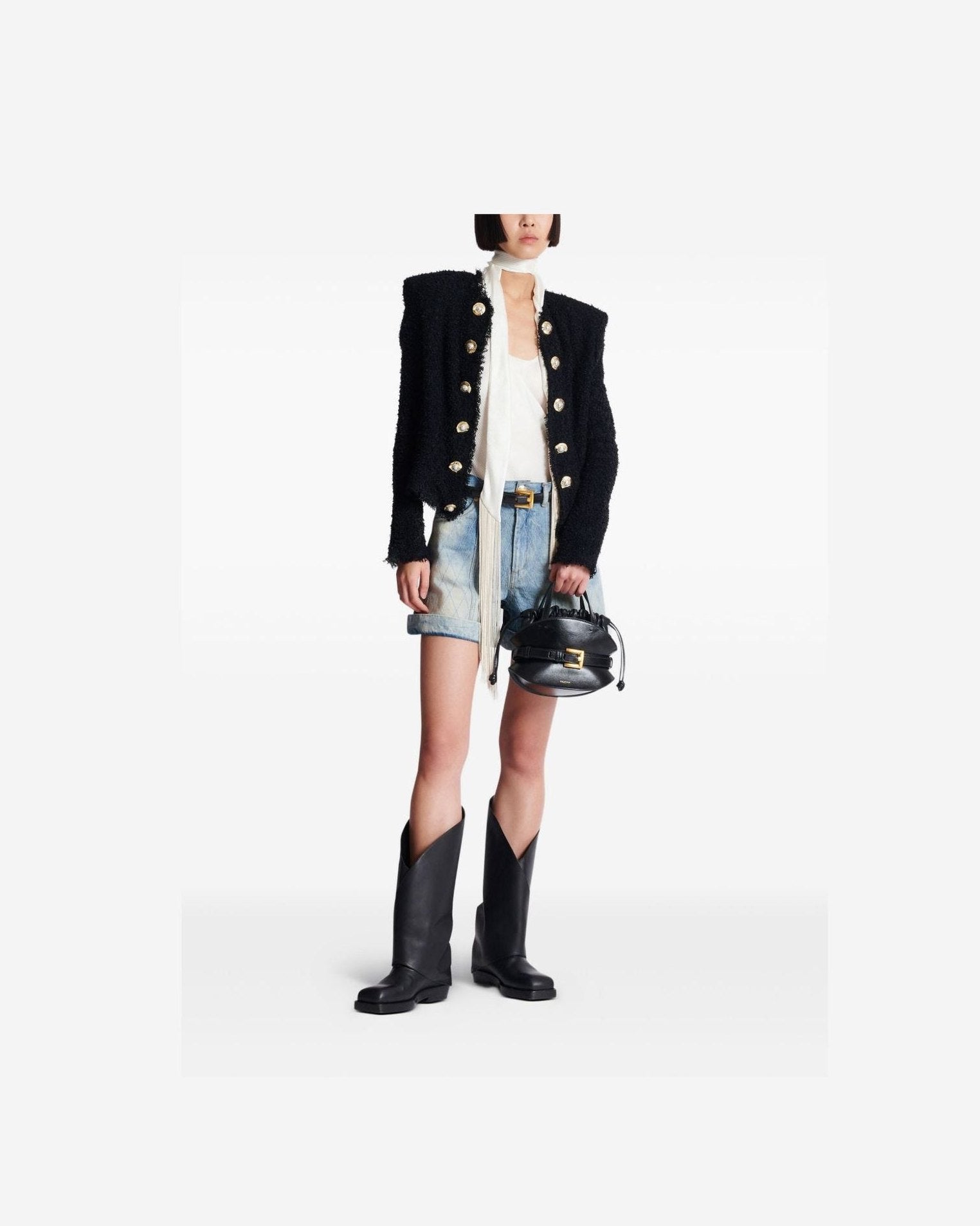 Balmain Tweed Edge To Jacket Glam Steals