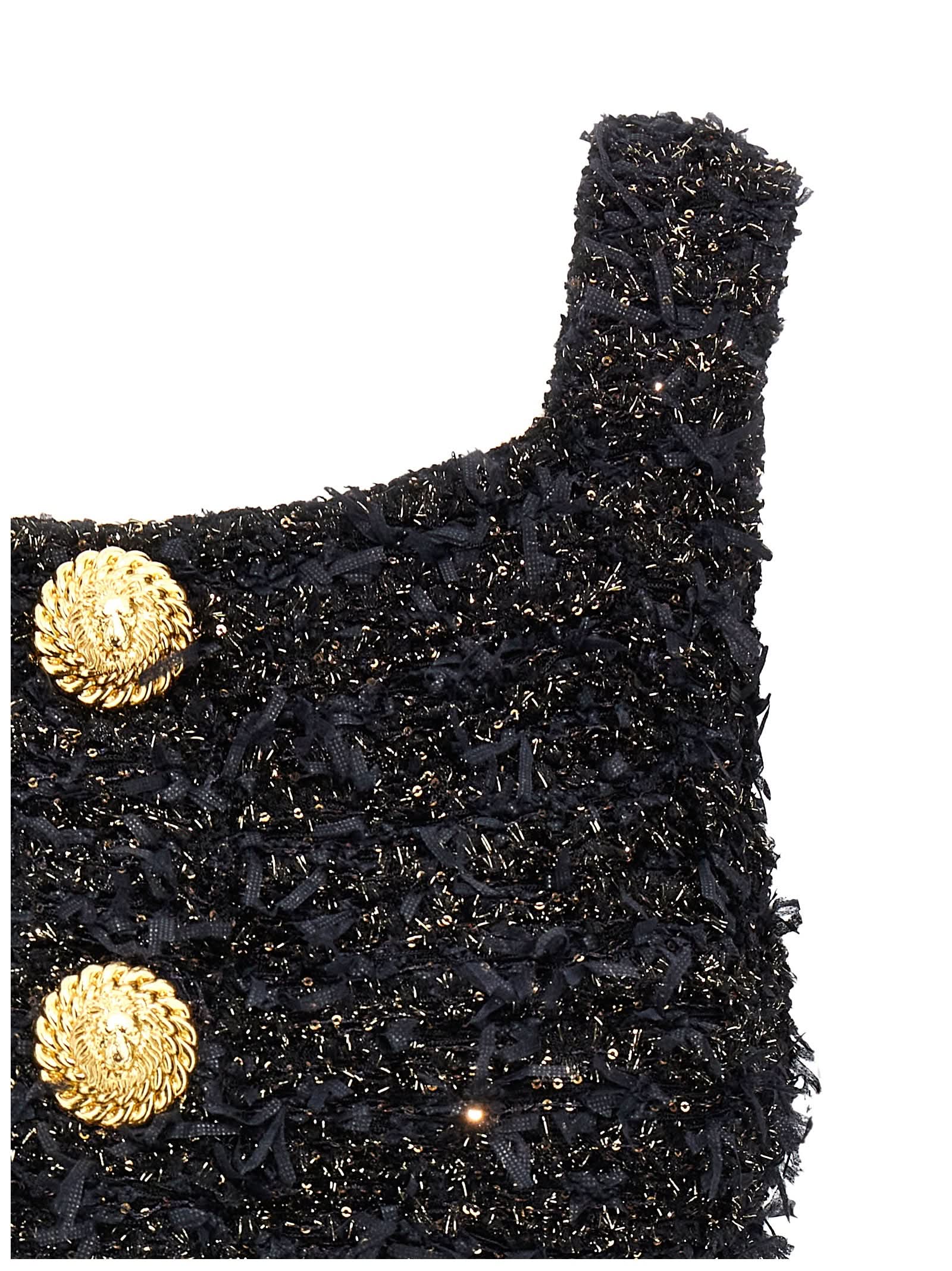 Balmain Tweed Lurex Top Glam Steals