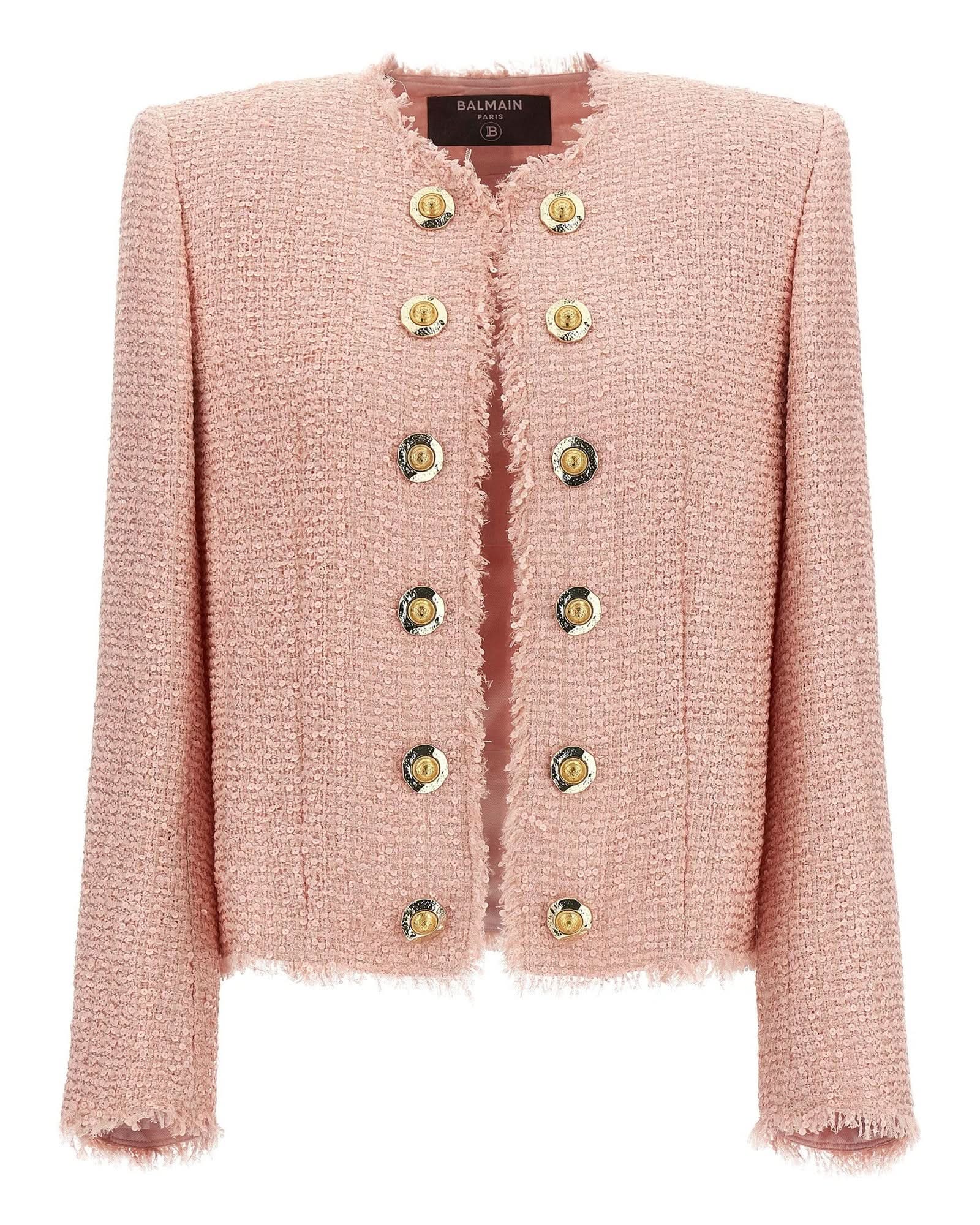 Balmain Tweed Sequin Blazer Glam Steals