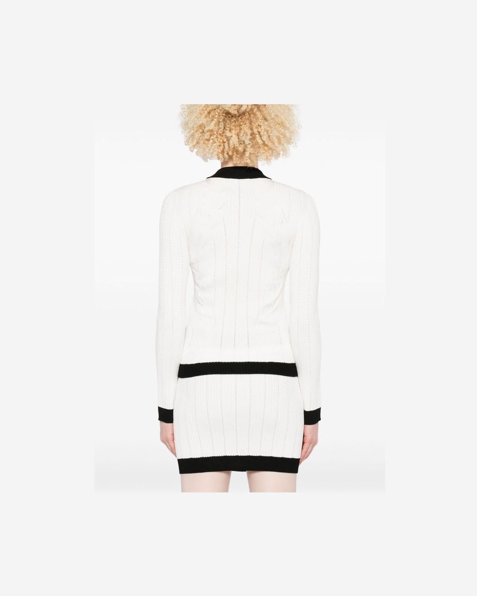 Balmain Two Tone Cardigan Cardigans
