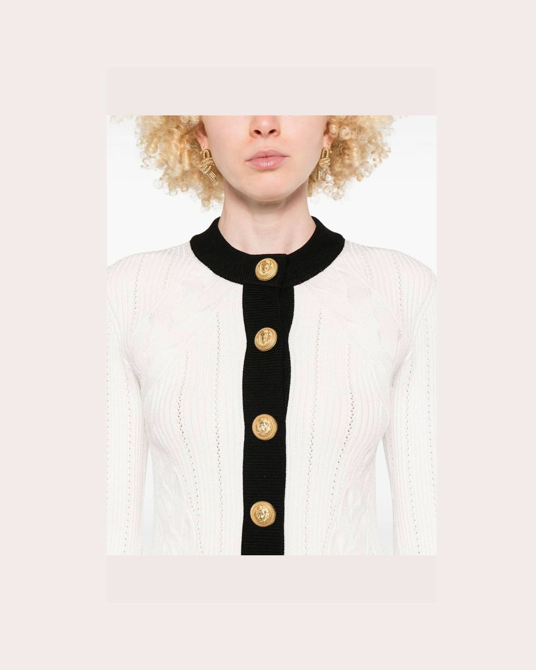 Balmain Two Tone Cardigan Cardigans
