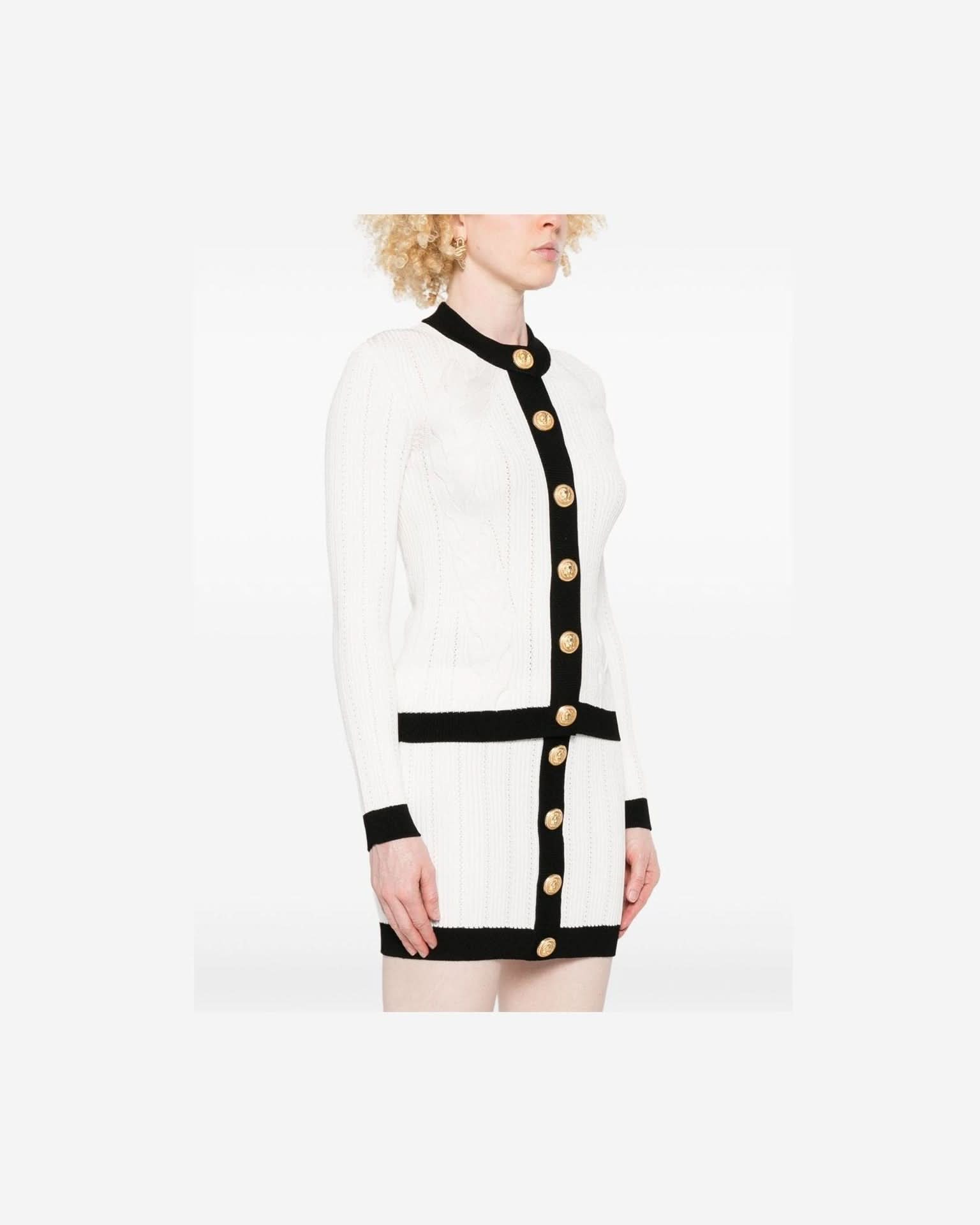 Balmain Two Tone Cardigan Cardigans