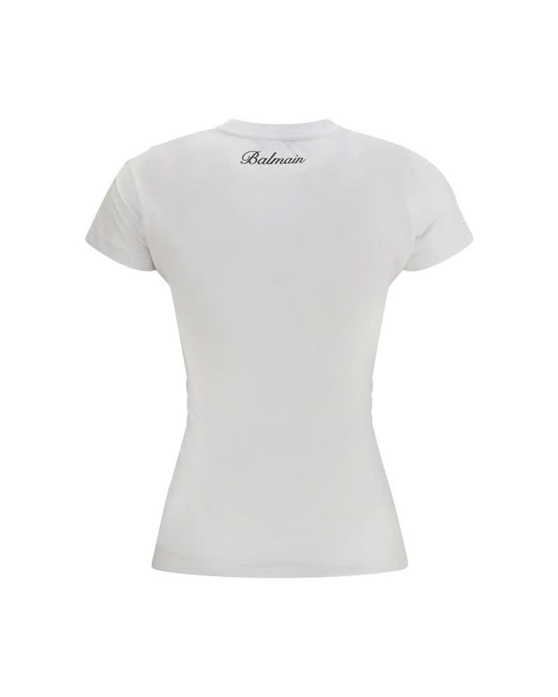 Balmain White Cotton T-shirt T-Shirts