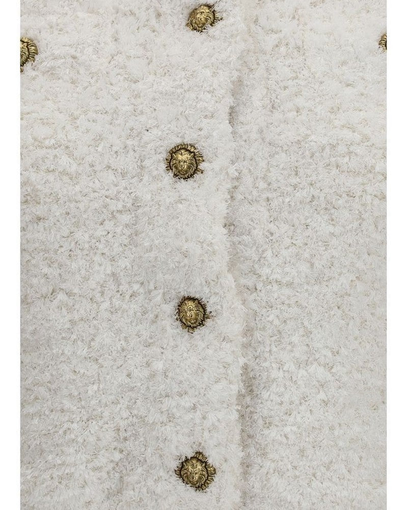 Balmain White Polyamide Cardigan