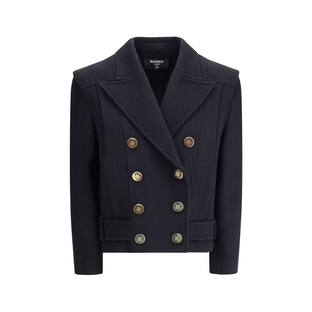 Balmain Wool Double Breasted Coat Glam Steals
