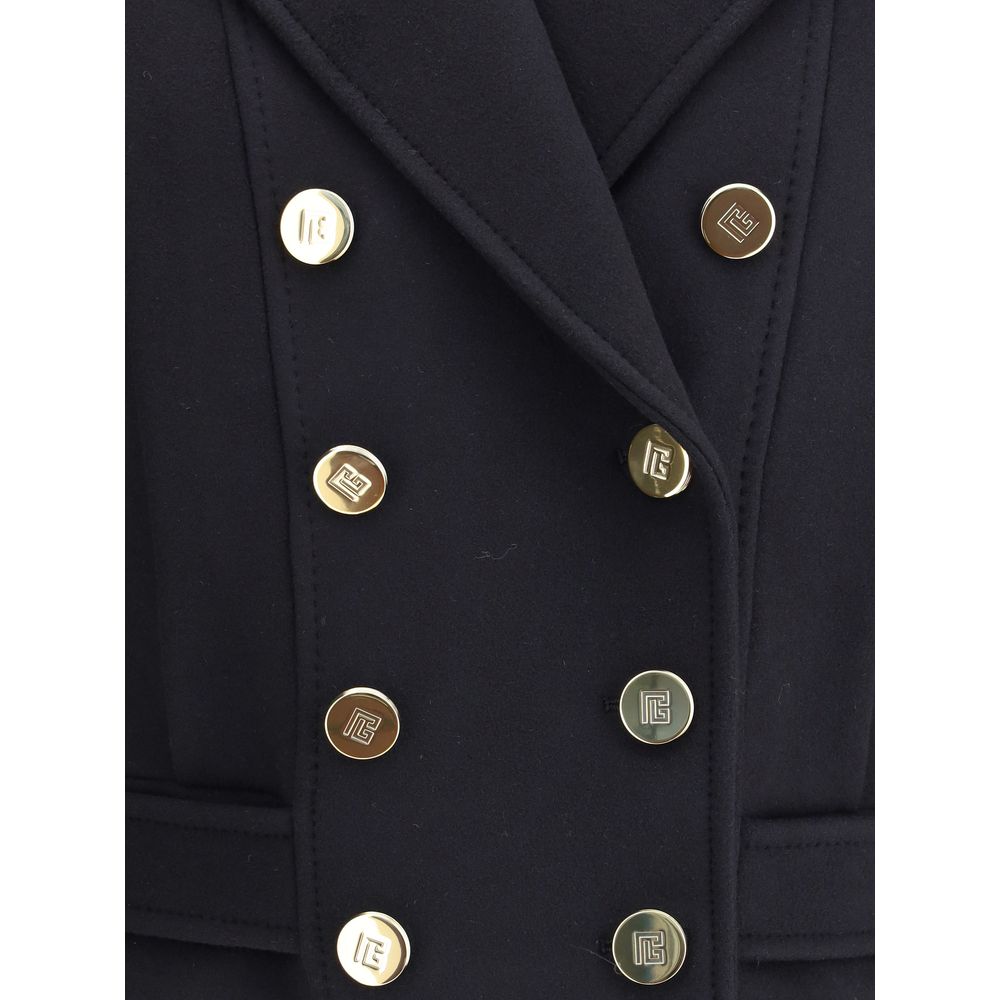 Balmain Wool Double Breasted Coat Glam Steals