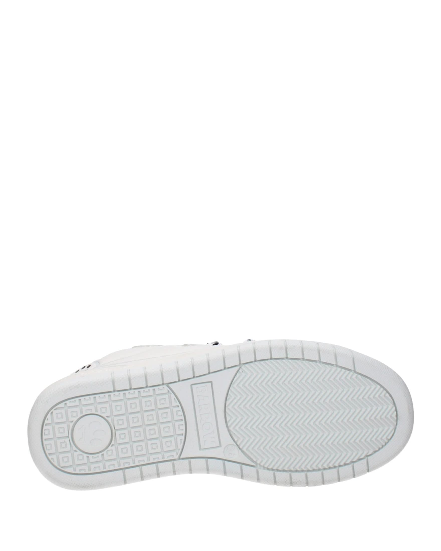 Barrow White Leather Low Top Sneakers Glam Steals