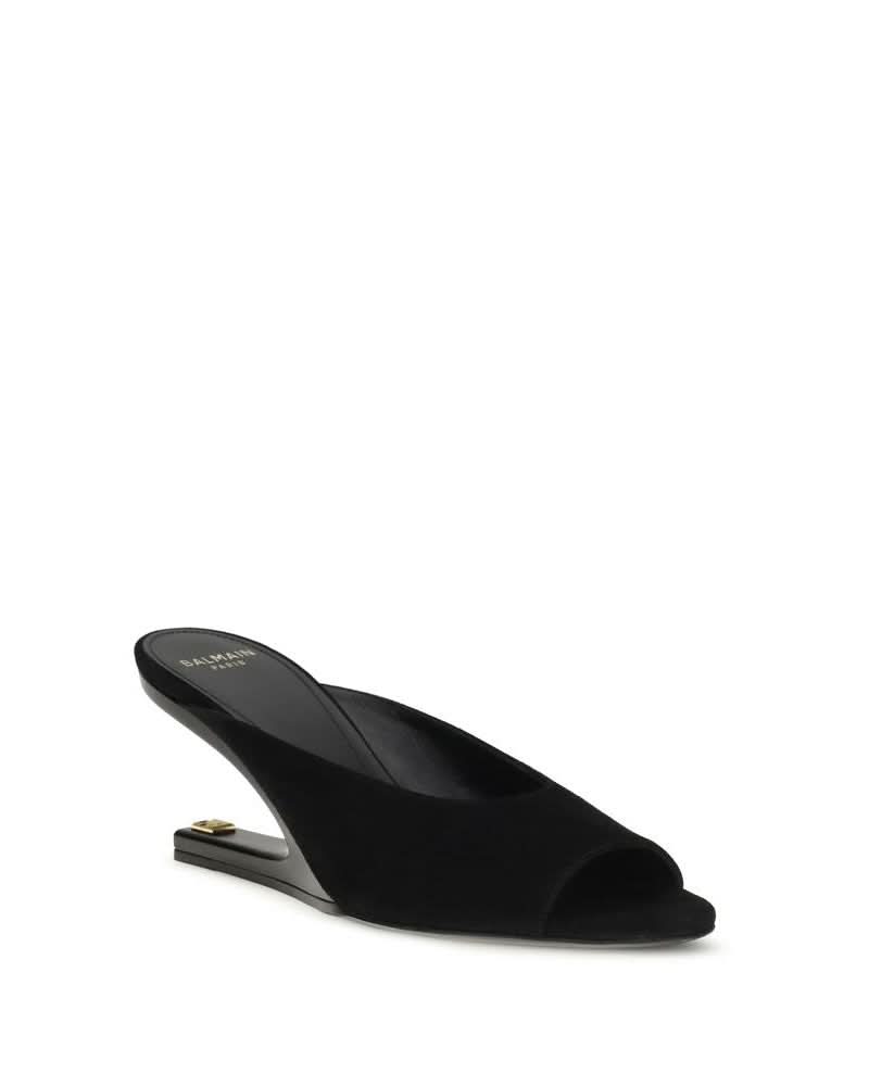 Balmain Black Mules Glam Steals