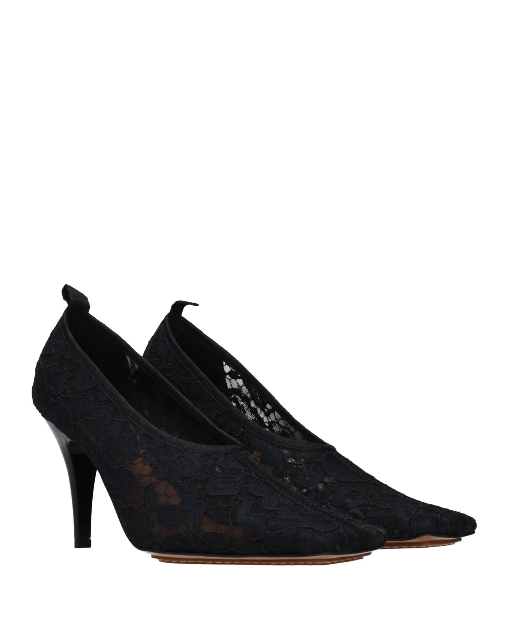 Black Fabric High Heel Pumps Glam Steals