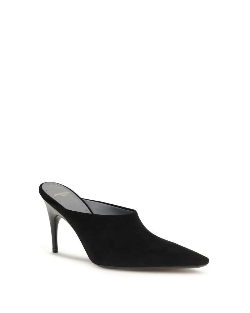Balenciaga Black Suede Leather High Heel Pumps Glam Steals