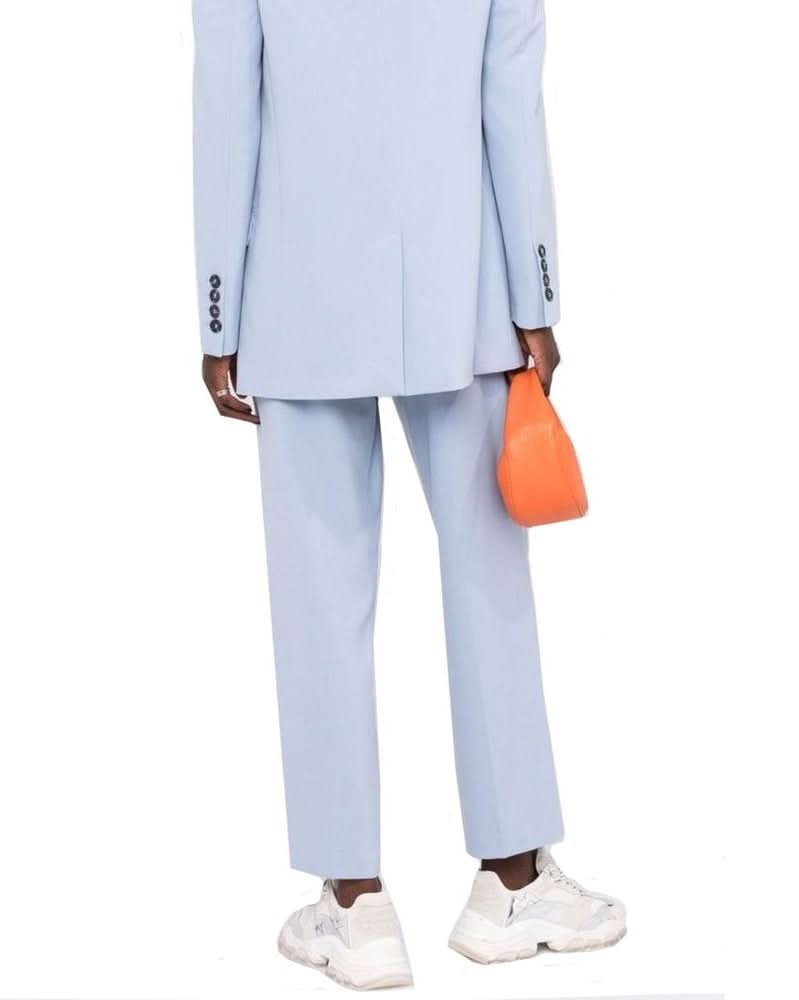 Blanca Vita Blue Elastane Dress Pant Trousers