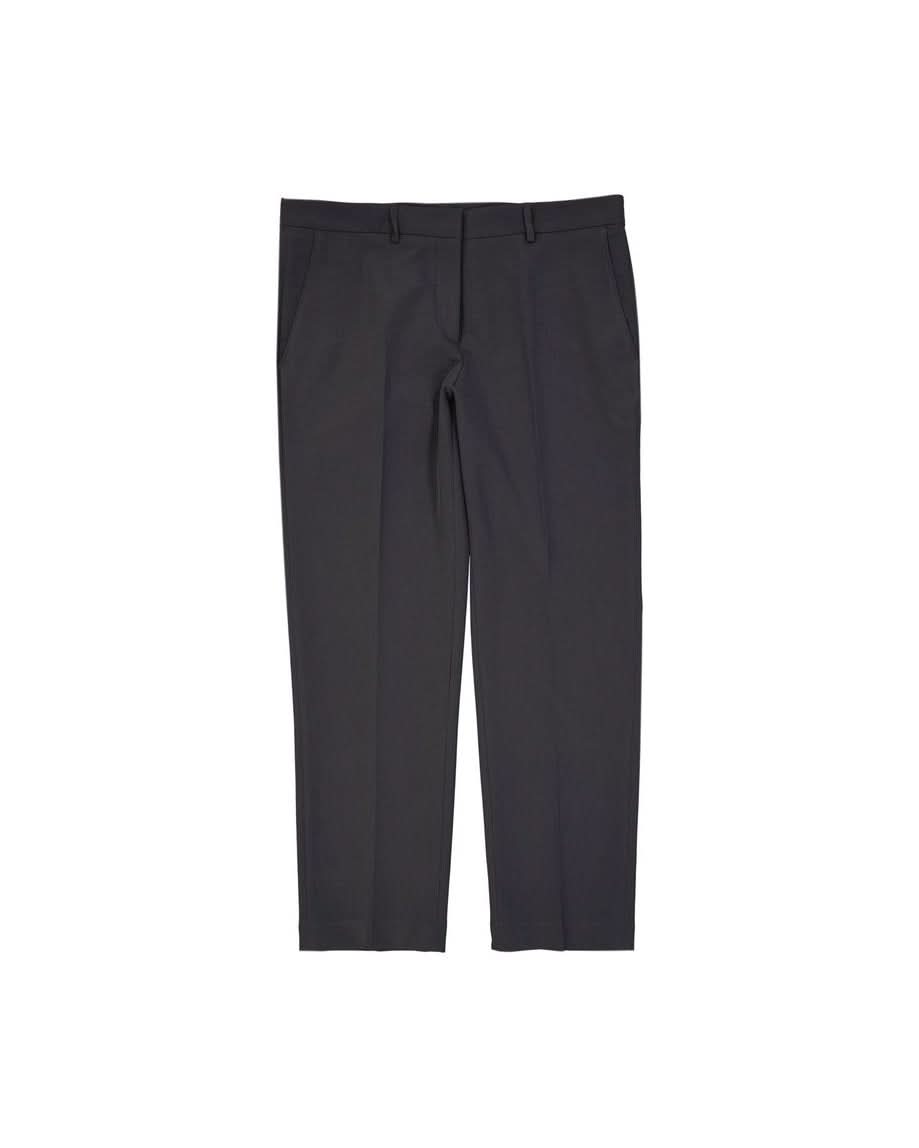 Blanca Vita Gray Elastane Cropped Pant Trousers
