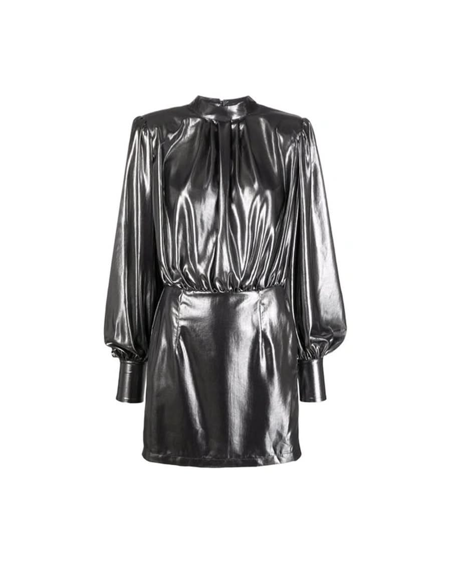 Blanca Vita Silver Polyester Cocktail Dress Dresses