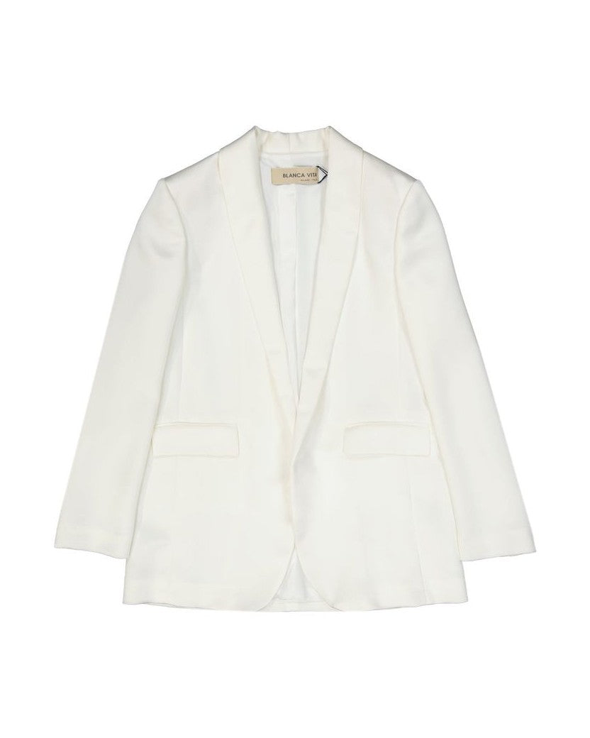 Blanca Vita White Polyester Jacket Glam Steals