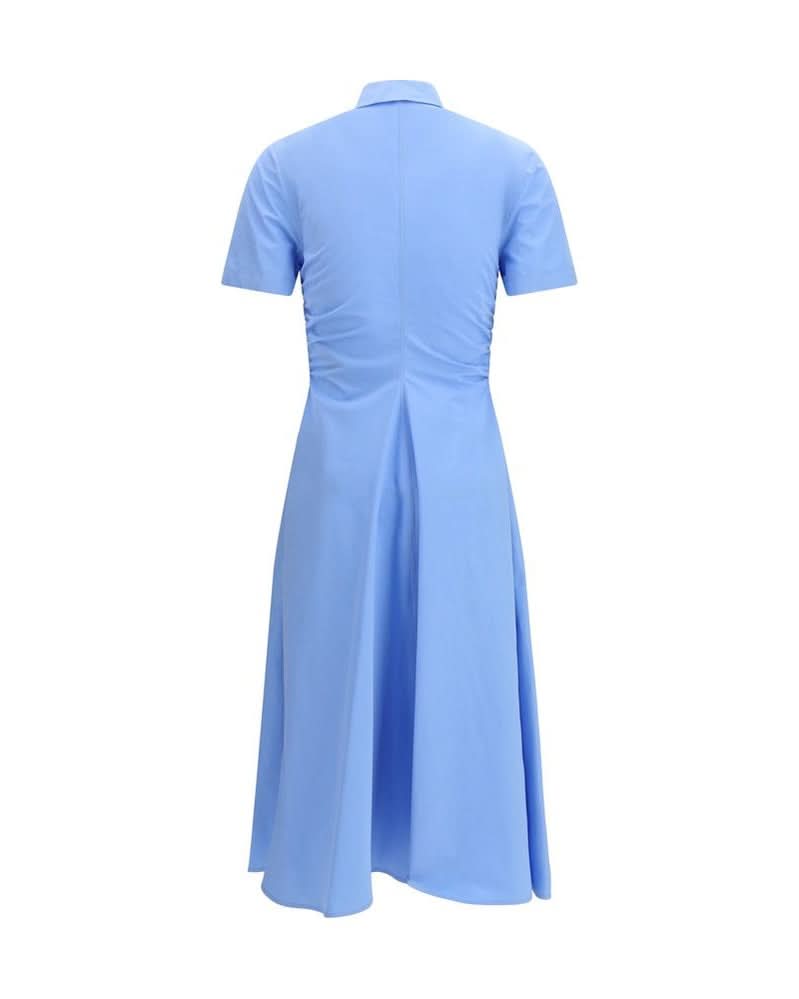 Blue Cotton Casual Dress Glam Steals