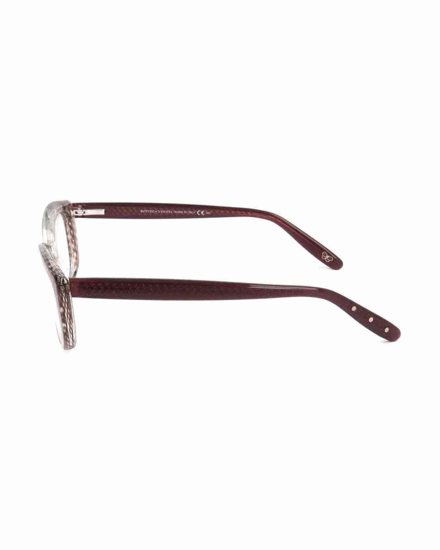 Bottega Veneta Burgundy Acetate Frame Eyeglasses