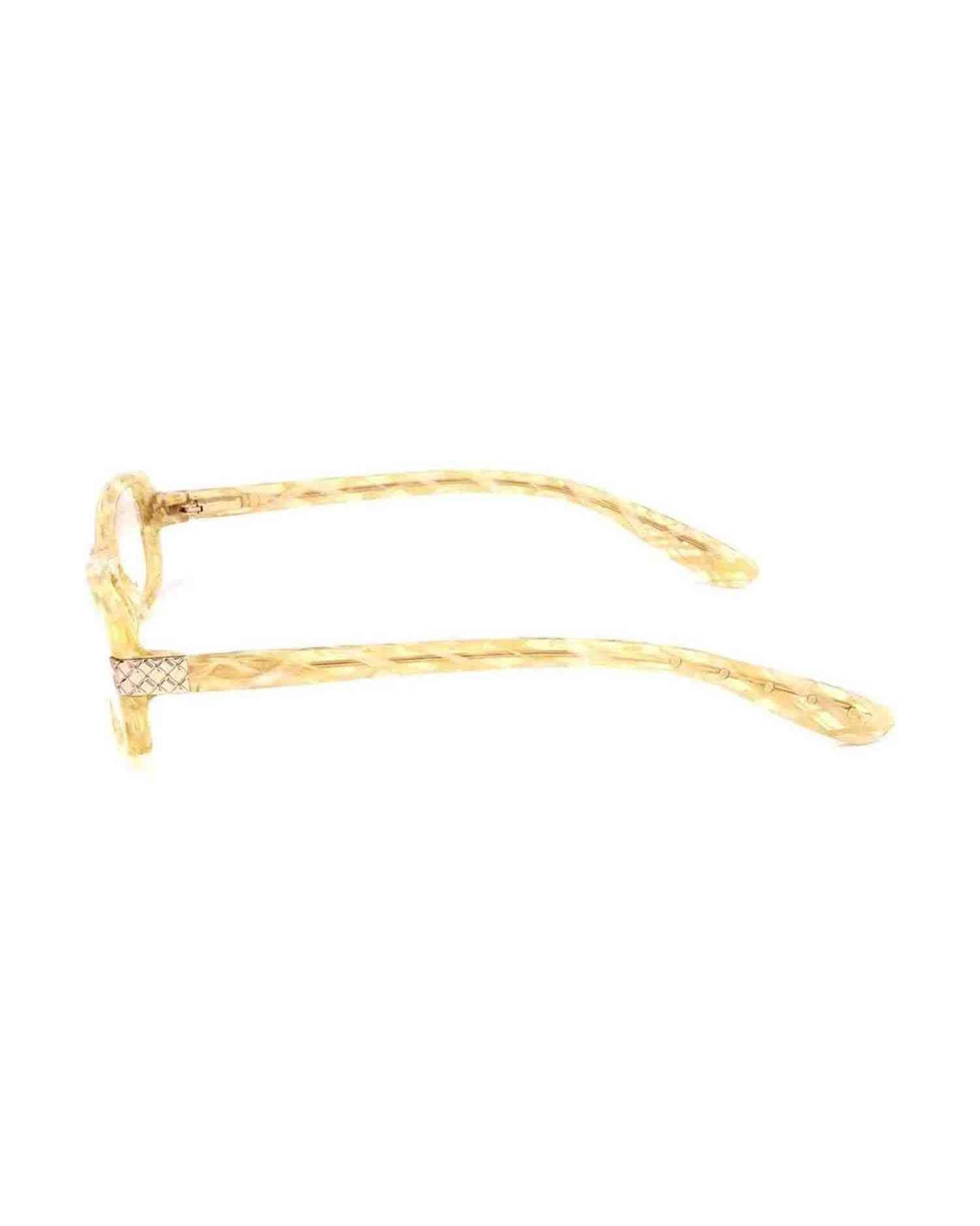 Bottega Veneta Yellow Acetate Frame Eyeglasses