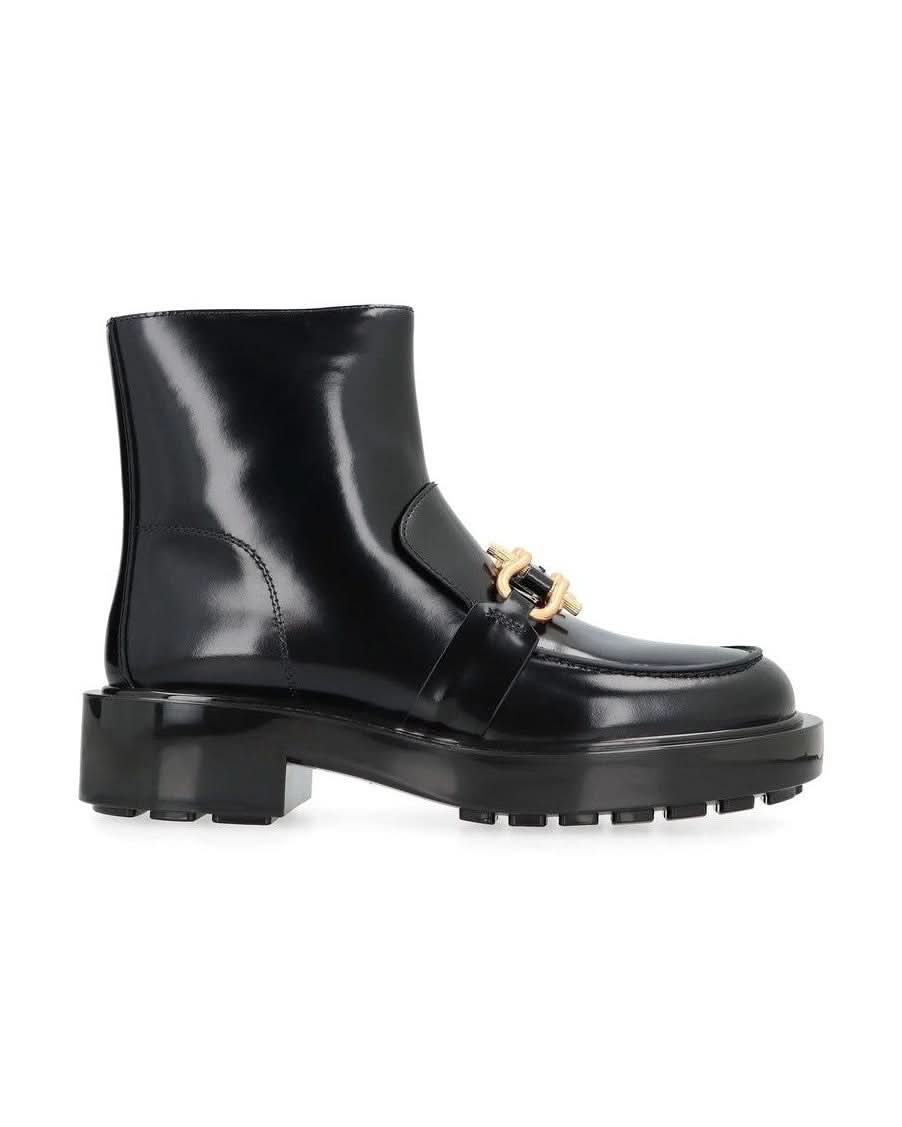 Bottega Veneta Black Calfskin Ankle Boots