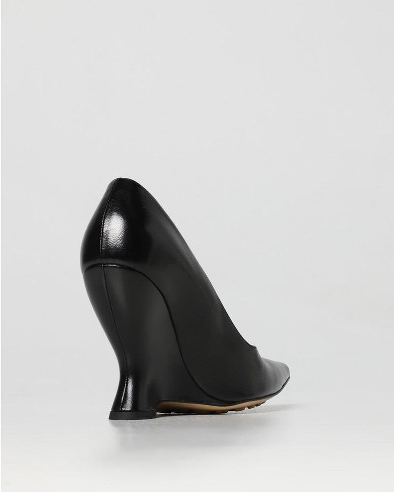 Bottega Veneta Black Leather High Heel Pumps Glam Steals