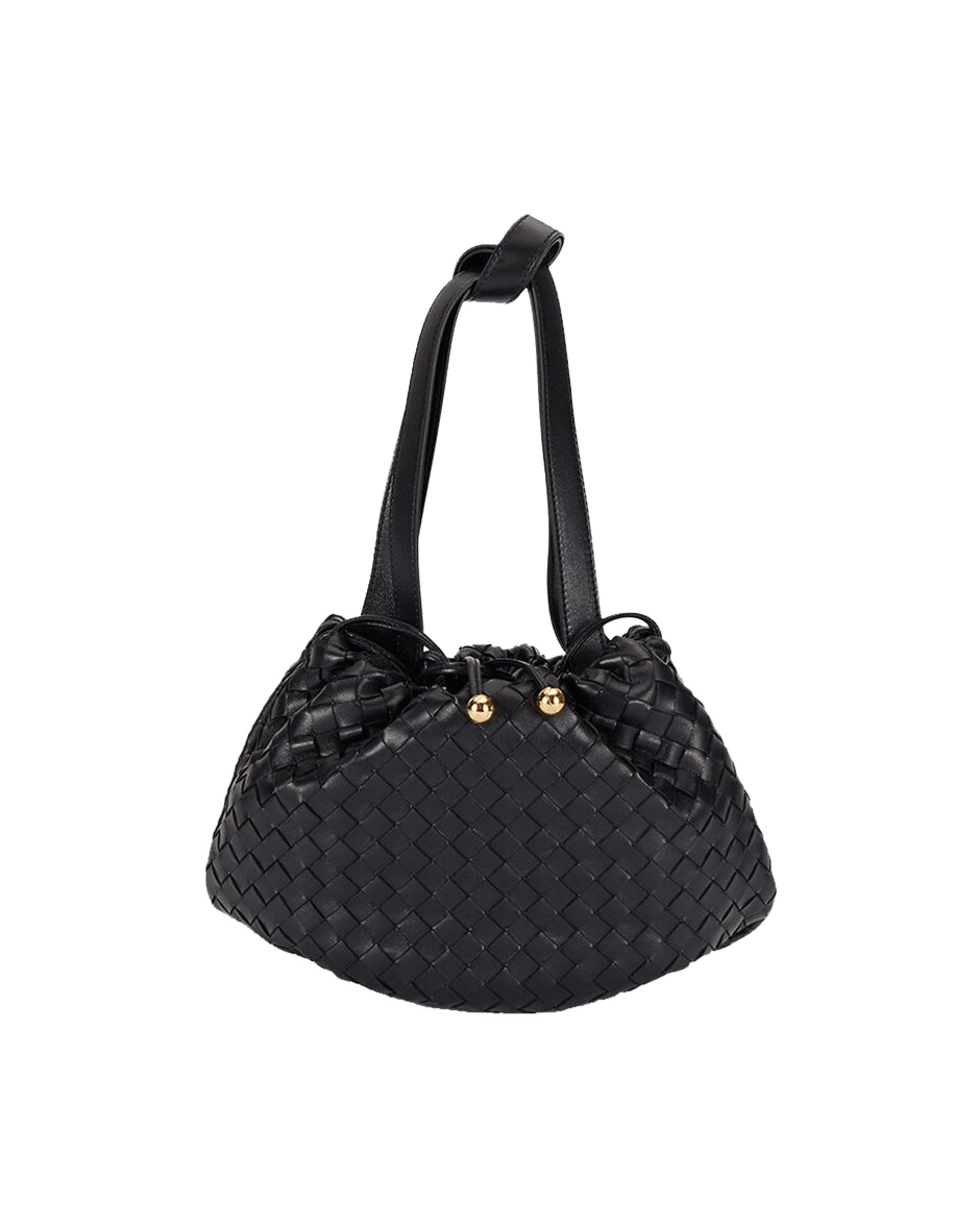 Bottega Veneta Black Leather Lamb Backet Bag Glam Steals