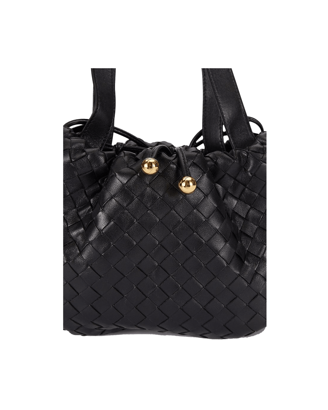 Bottega Veneta Black Leather Lamb Backet Bag Glam Steals