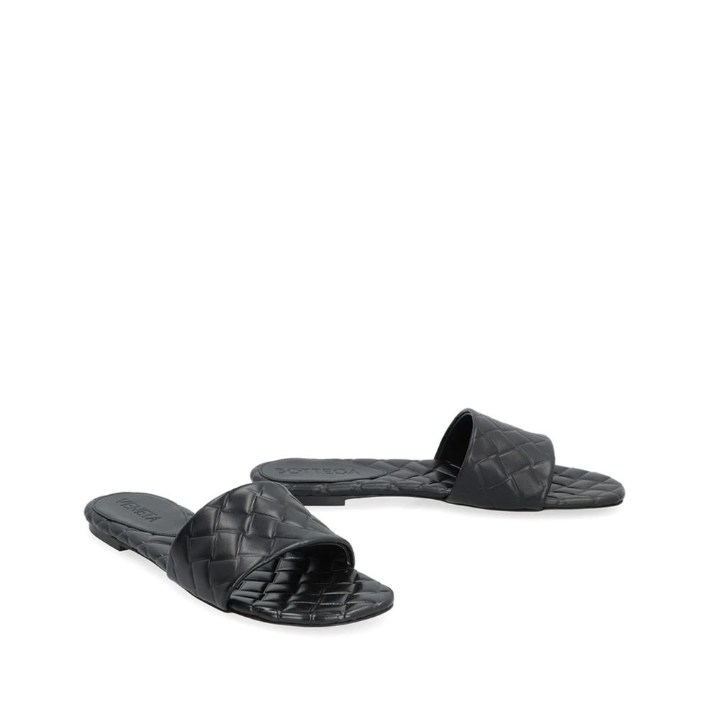 Bottega Veneta Black Leather Lamb Mules Glam Steals