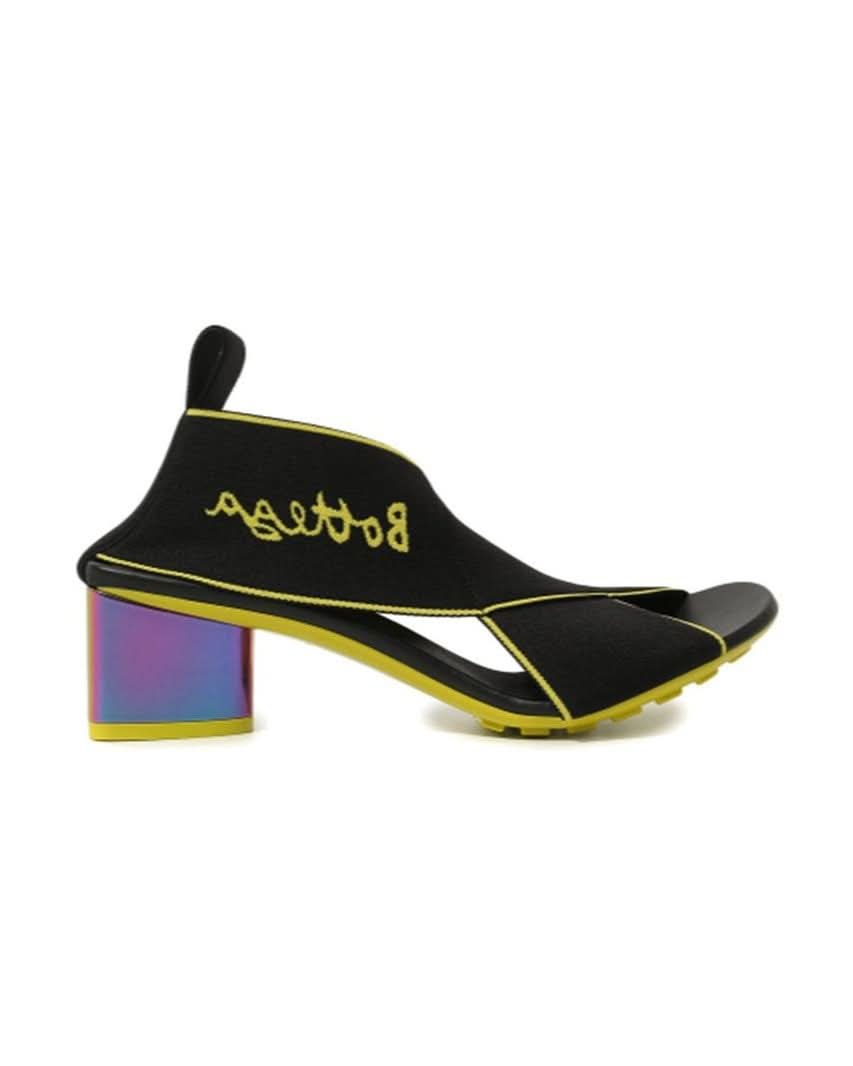 Bottega Veneta Black Platform Sandals Heels