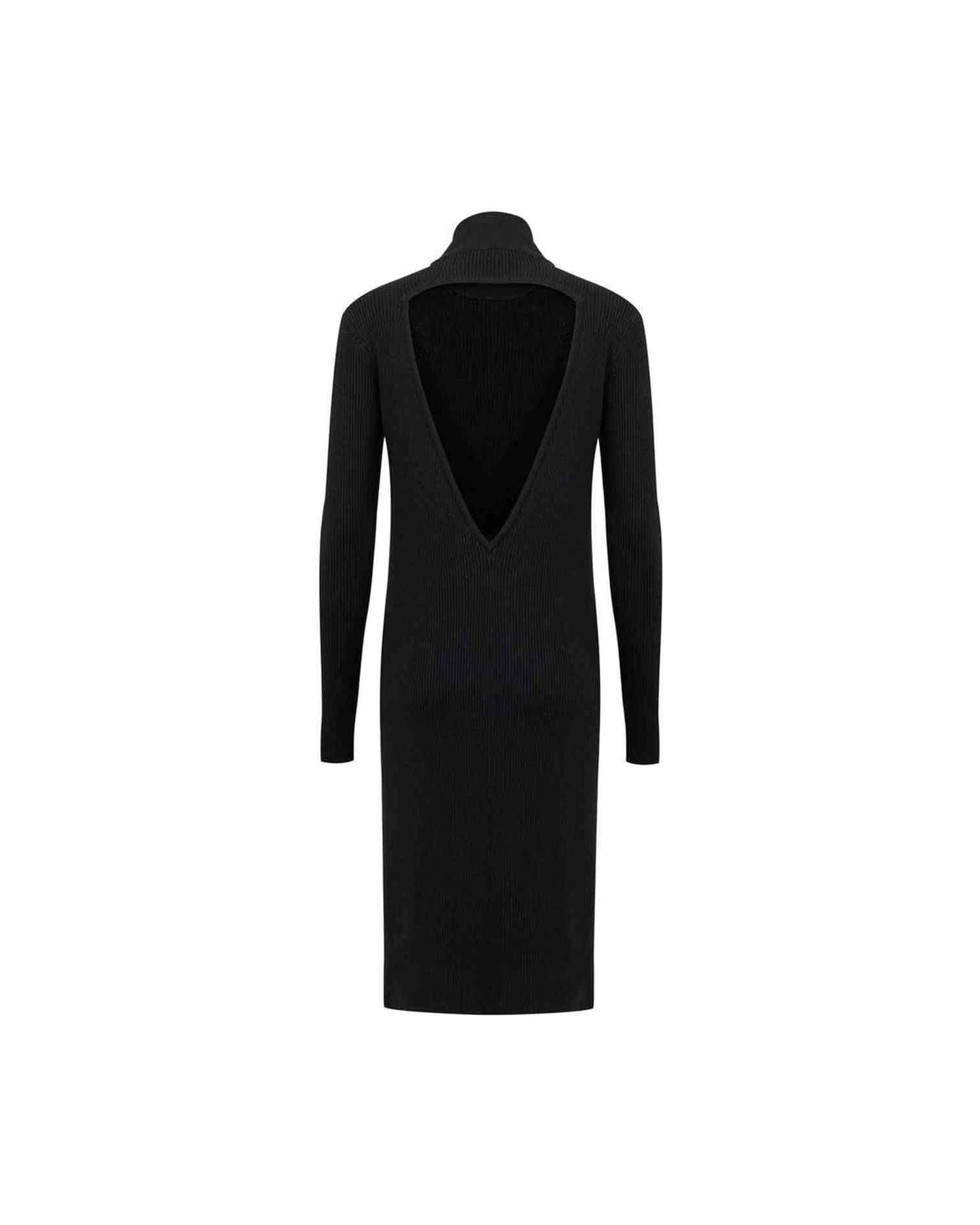 Bottega Veneta Black Wool Dress Dresses