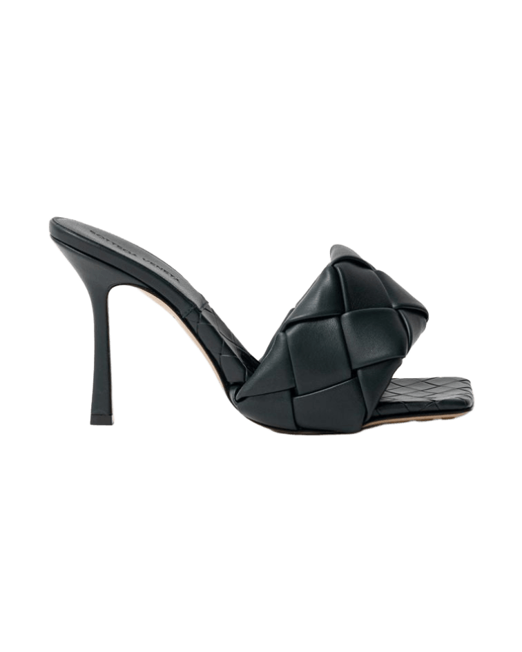Bottega Veneta Green Leather Sandals Heels
